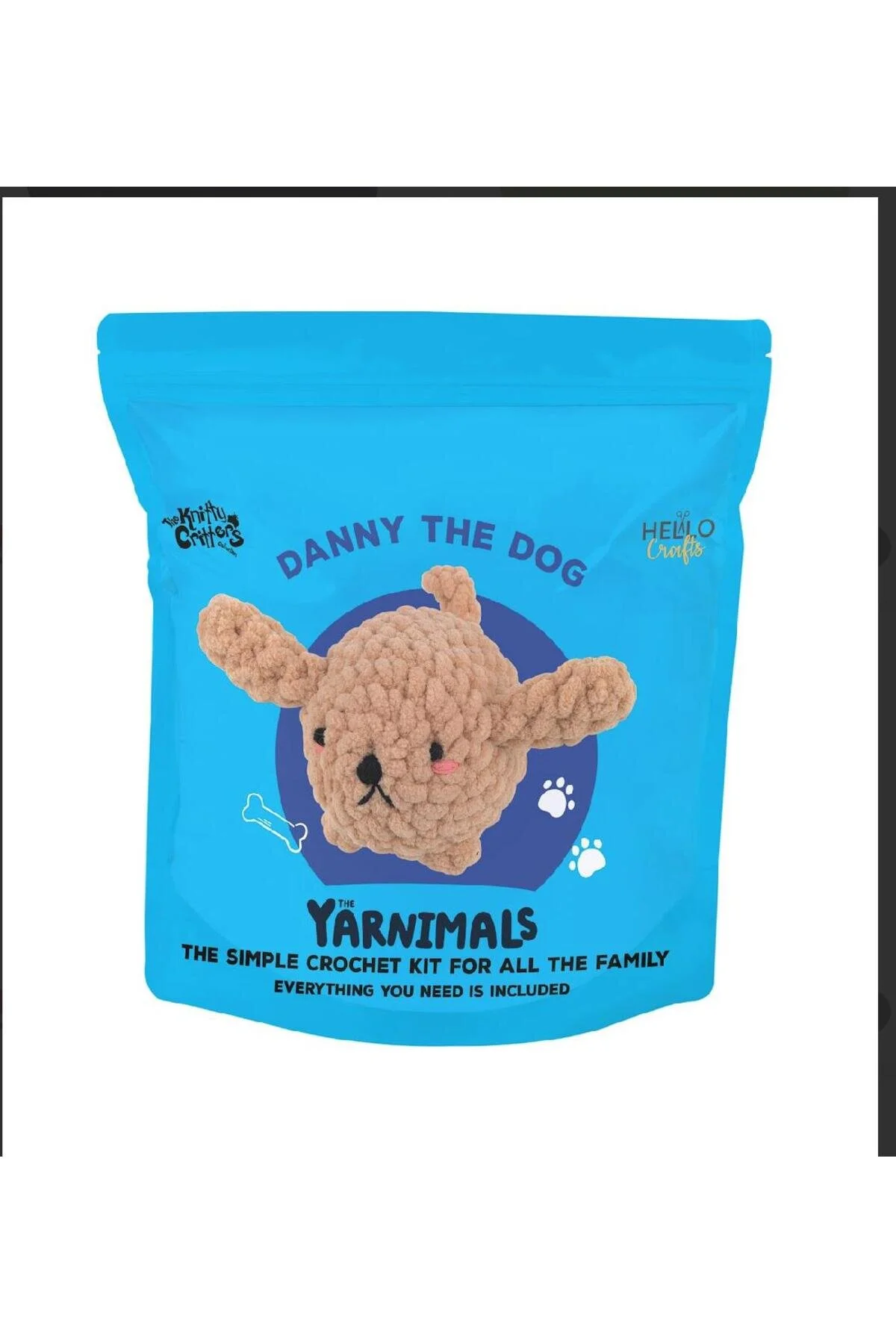 KOLAY ÖRGÜ KADİFE MİNİ AMİGURUMİ KİTİ DANNY THR DOG