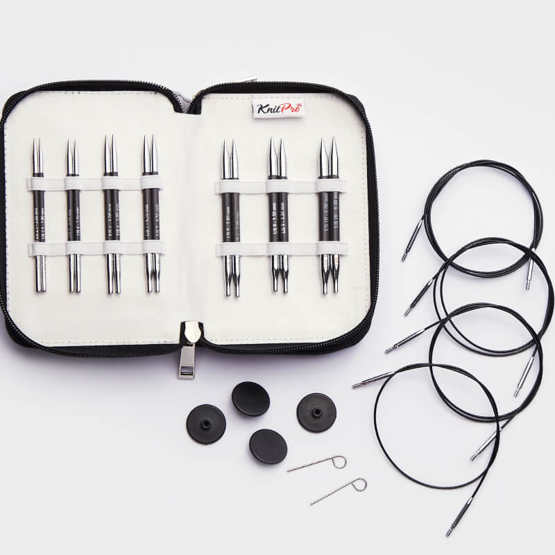 KnitPro Karbonz Midi Kısa Set (10cm)