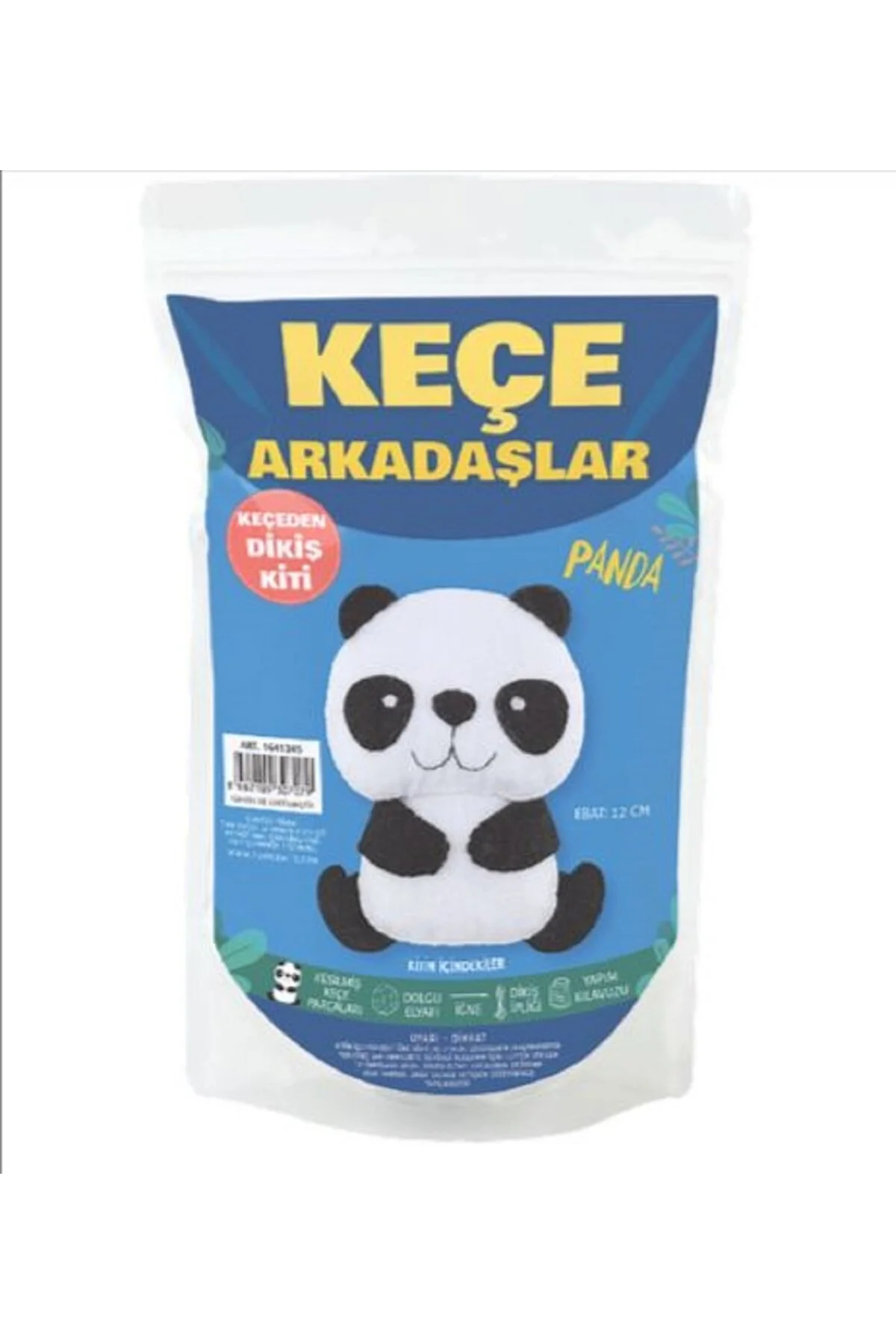 KEÇEDEN OYUNCAK  YAPIM KİTİ PANDA  12 cm