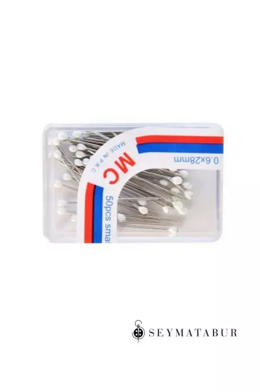 Beyaz Başlı Toplu İğne 28 mm 50 adet
